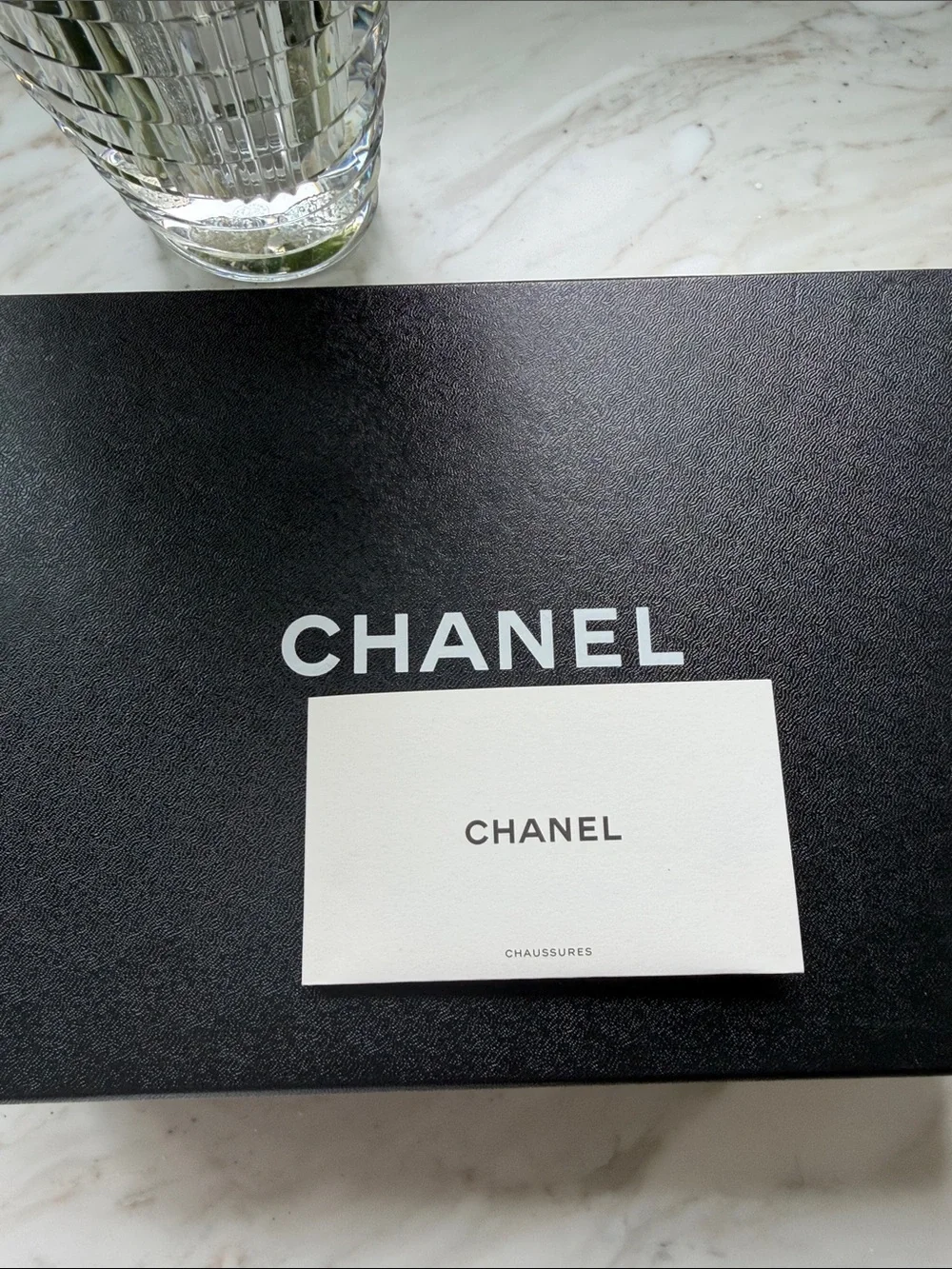 CHANEL Black and White Branded Presentation Box 13x8x4